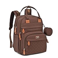 Vista 32 de BabbleRoo - Mochila para pañales - Bolso de viaje con artículos esenciales para bebés - Mochila multifuncional resistente al agua, bolso de viaje