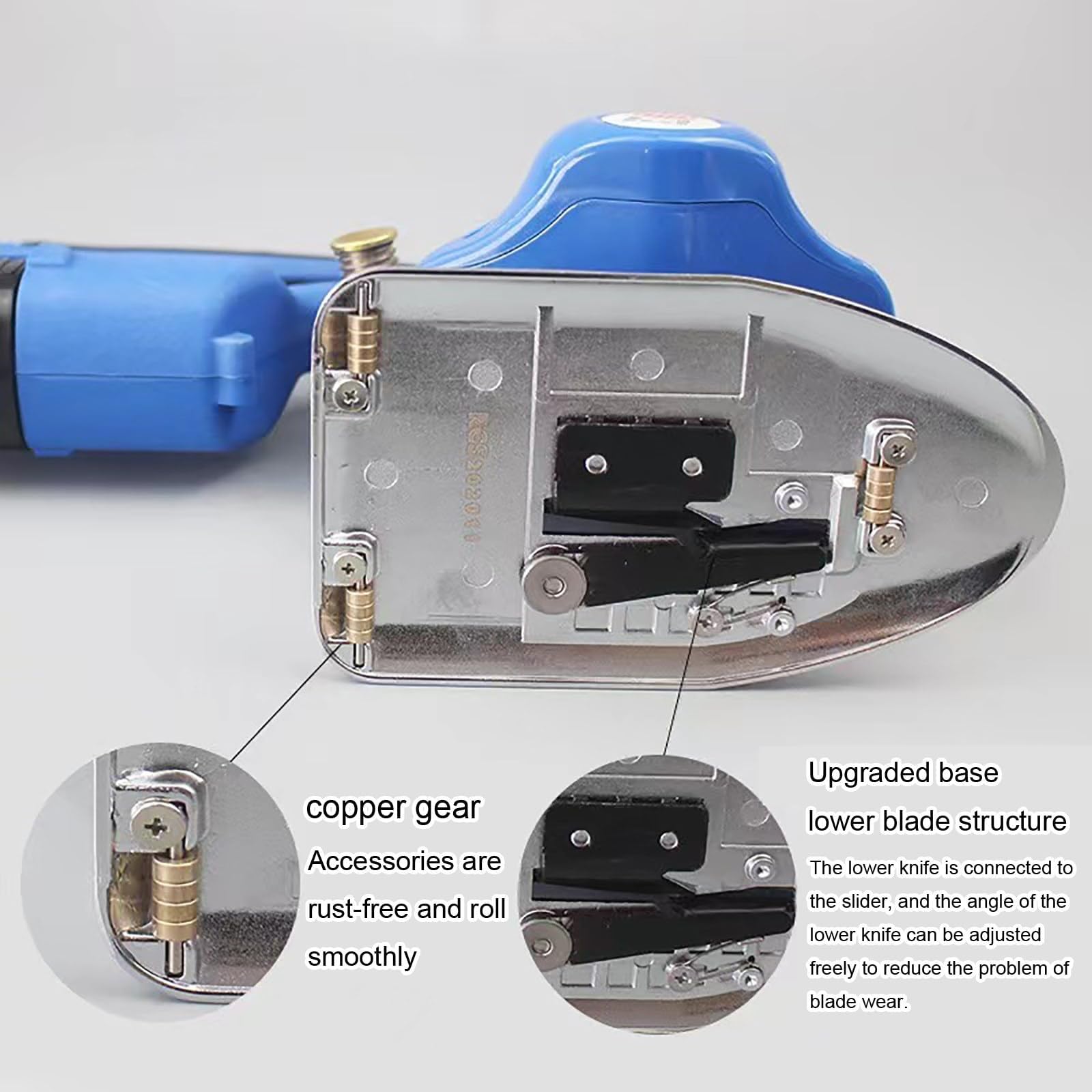 Cortador De Tela, Cortadora Rotativa Eléctrica De 5 Velocidades, Espesor De Corte: 2,8/3,3/4cm, 2 Cuchillas De Repuesto Y 2 Baterías, Para Tejidos Multicapa, Cuero(100mm)