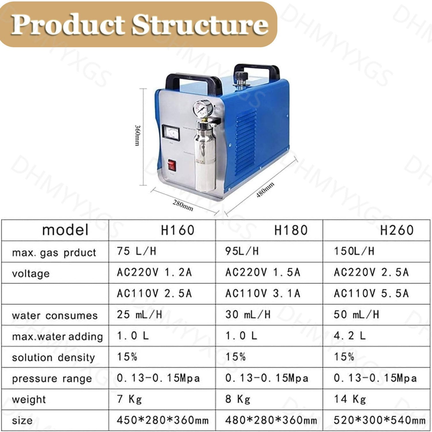 Wasserstoff Welder Hho Gasflamme Generator,Acrylic Flame Polishing Machine,Acrylschweißmaschine,Wasserstoff Sauerstoff Generator,Zum Polieren Von Kristallbuchstaben 150L/H