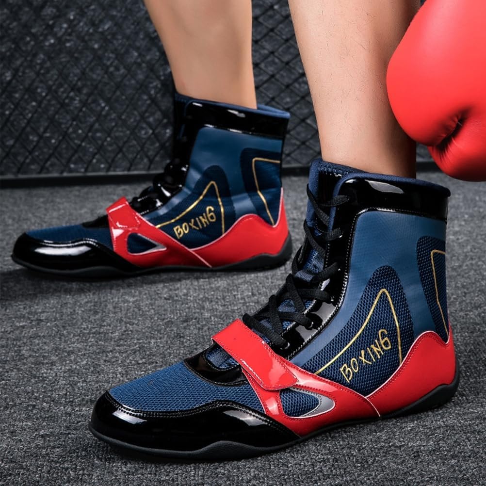 Men's Boxing Shoes Pro High Top Wrestling Combat Boxers Trainer Breathable Athletic Fitness Boots Bodybuilding