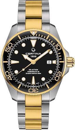 Certina, Mens, DS ACTION Diver 43mm, Stainless Steel, Swiss Automatic, Diving Watch, C0326072205100