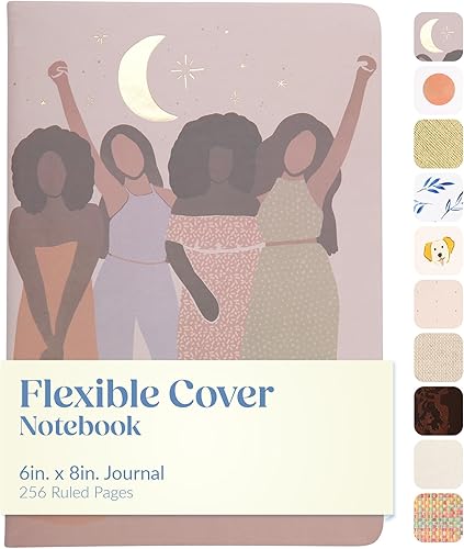 Vista 34 de Eccolo - Cuaderno de diario rayado, tapa dura rosa, incluye bolígrafo y soporte, 256 páginas a rayas, 5.75 x 8.25 pulgadas Rosa con soporte