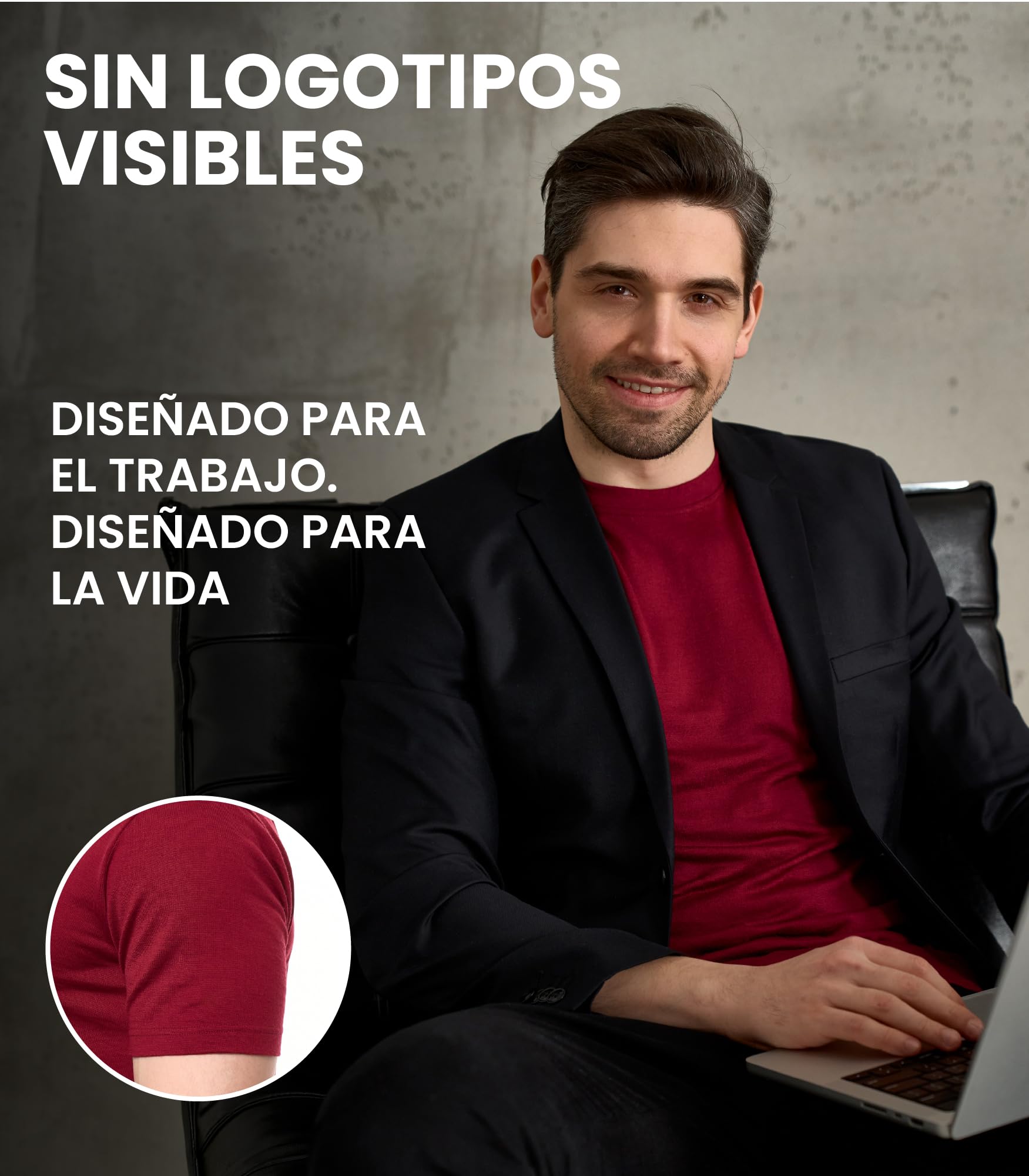 Merino.tech Camiseta Interior de Lana Merino 100% para Hombre