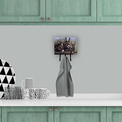Miniatura 4 de Caroline's Treasures BDBA0235TH68 Donkeys by Daphne Baxter - Correa o soporte para llaves, ganchos de pared, ganchos para llaves, soporte para