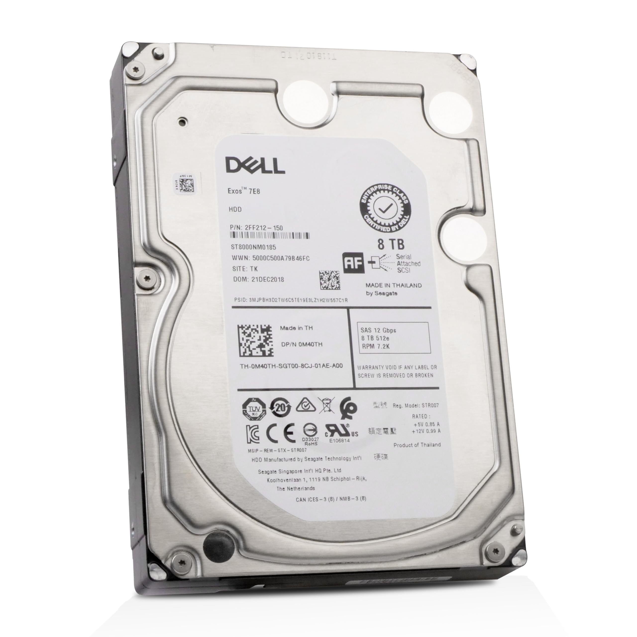 Amazon.com: Dell/Seagate Exos 7E8 ST8000NM0185 8TB 7.2K RPM SAS