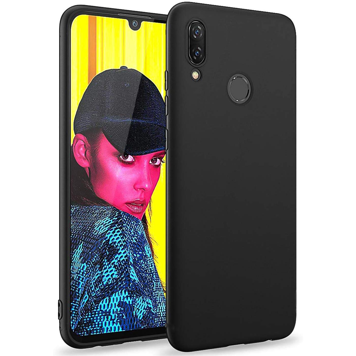 AICEK Huawei P Smart 2019 Hülle – Schwarz, TPU-Silikon, Schlank & Stoßfest (für 6,21 Zoll Display)