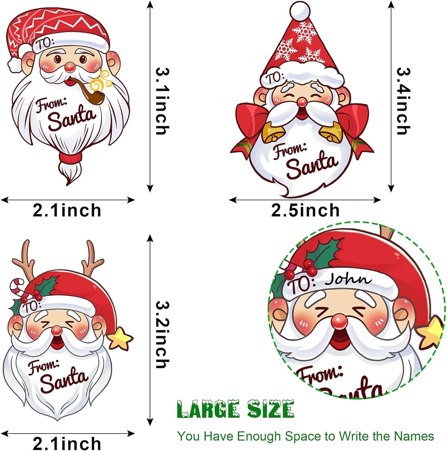 DECYOOL 160Pcs from Santa Gift Tags Christmas Tags Stickers Christmas Gift Tags Name Labels for Holiday Festivel Gift Wrapping Party Favors - Image 2