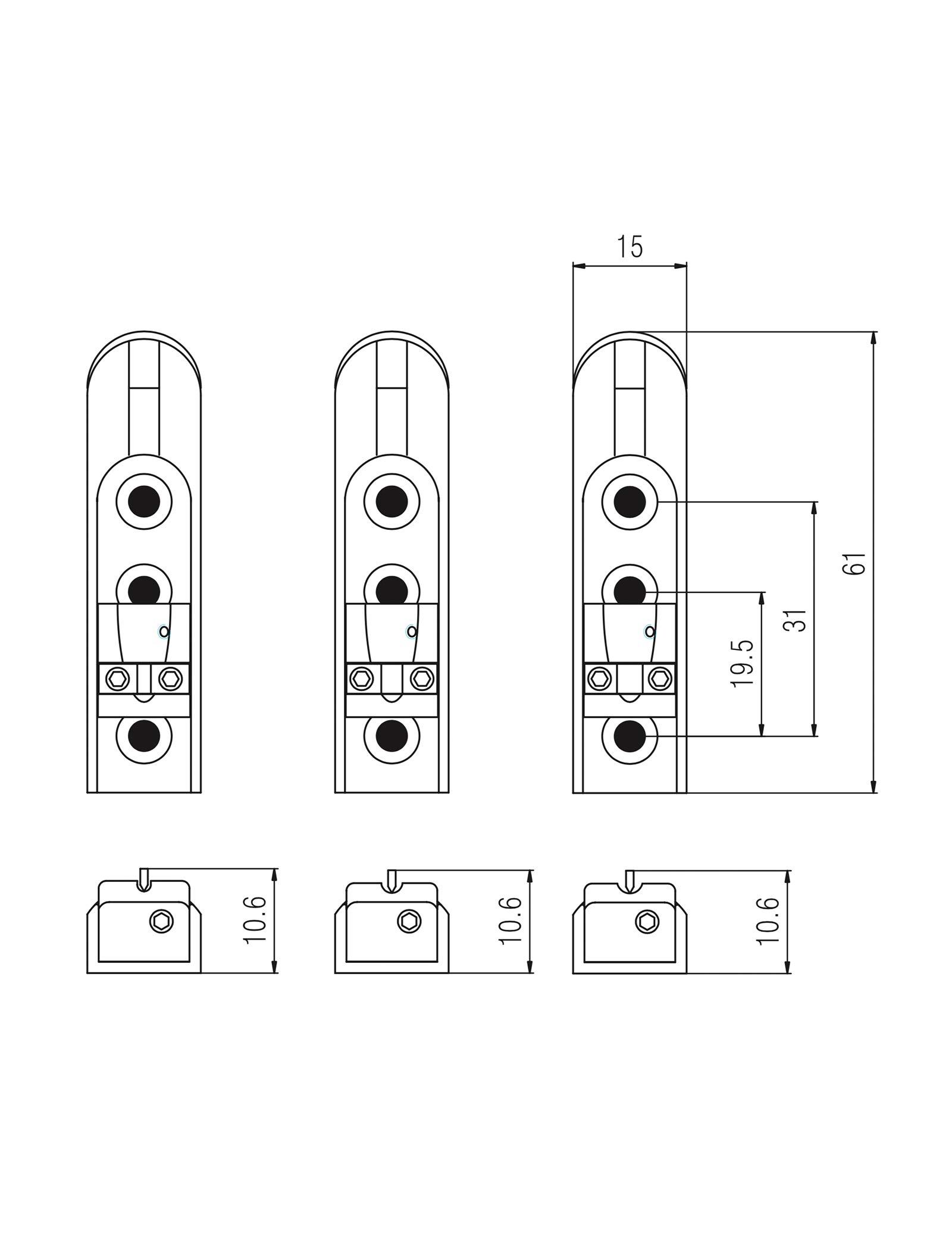 Snapklik.com : Bass Guitar Bridge Individual Bass Bridge Tailpiece ...