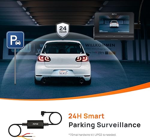 Miniatura 4 de 70mai True 4K Dash Cam A800S con Sony IMX415, frontal y trasera, tarjeta SD gratuita de 128 GB, GPS integrado, súper visión nocturna, LCD IPS de 3