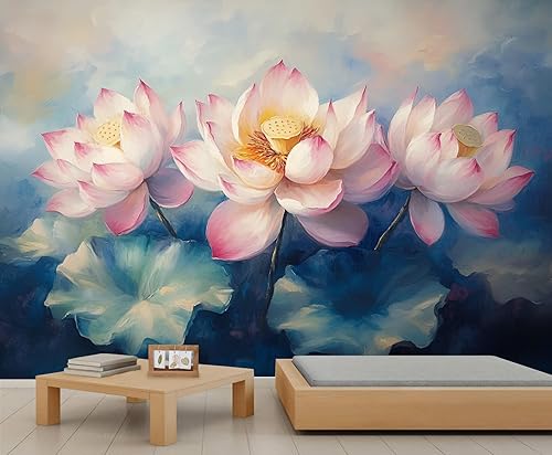 Miniatura 9 de Mural de pared floral retro, papel tapiz rústico floral de bar, flores abstractas 3D, impermeable, para cafetería, restaurante, sala de estar,