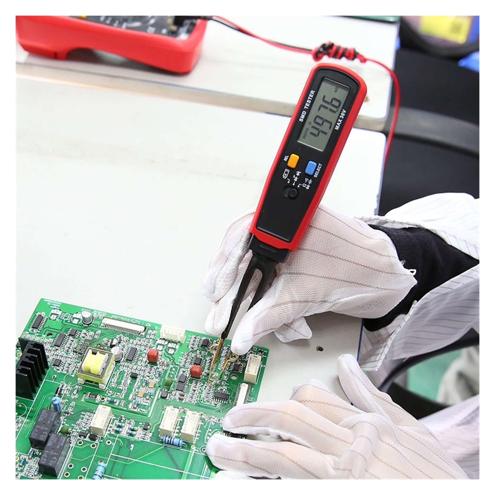 UT116C SMD Tester 36V Napięcie Pomiar Baterii Obrotowa Pęseta Dioda LED Rezystor Kondensator Tester