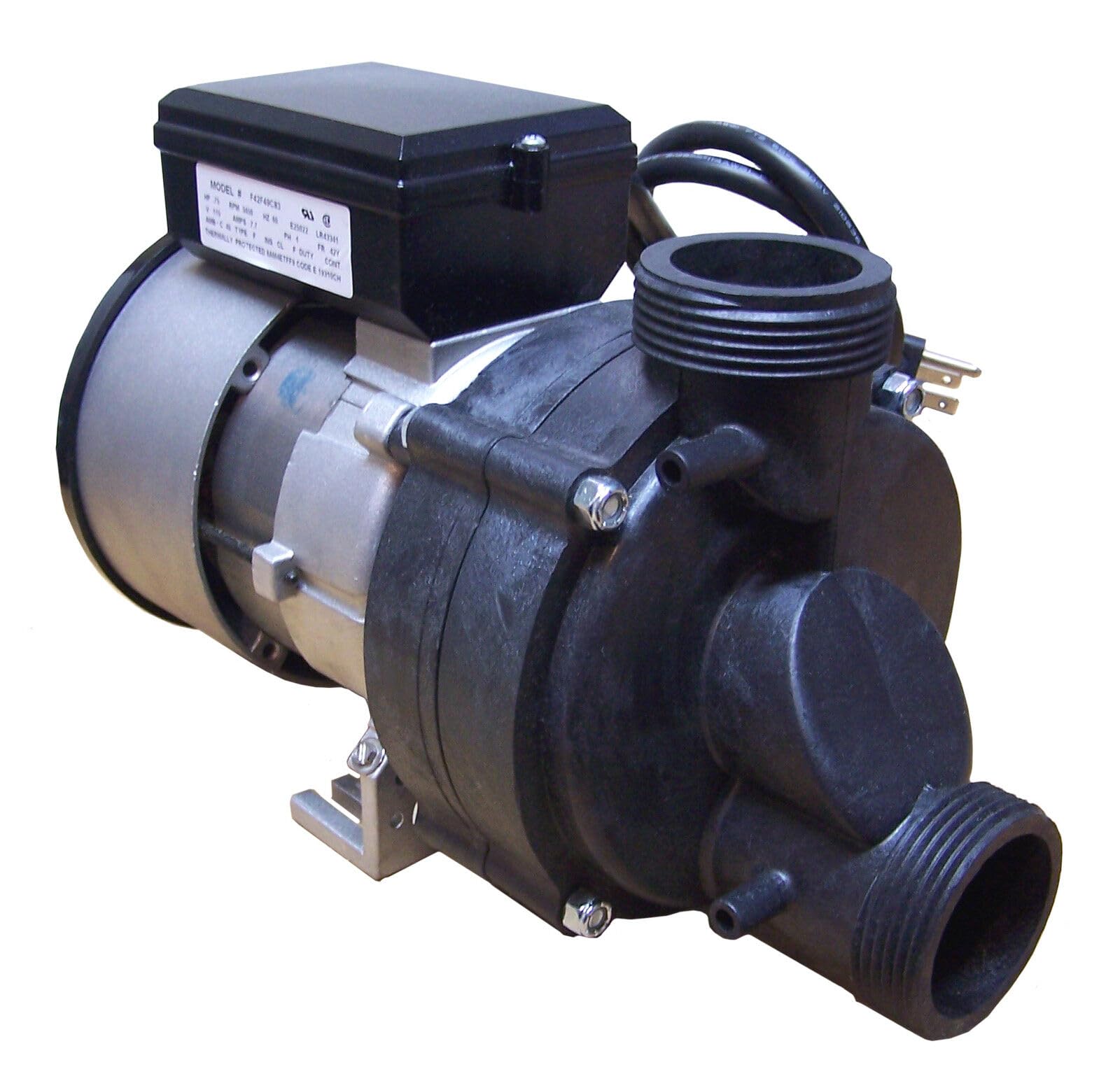 #US Bathtub Jet Pump .75hp, 7.5 Amps, 115V. Cord, Air Switch,Unions, Tee