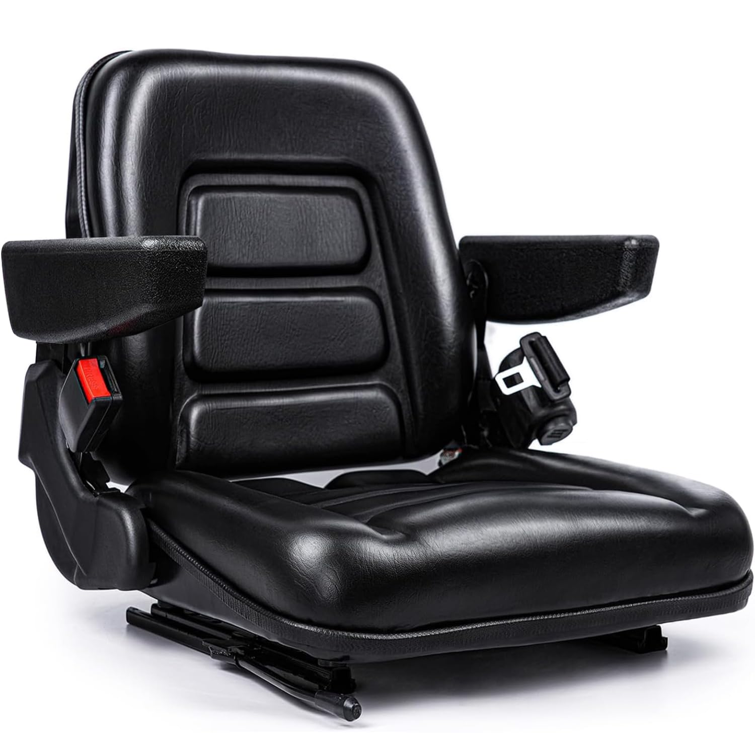 Universal Forklift Seat,Tractor Seat,with Micro Switch,Armrest and Safety Belt,for Tractor,Mower,Skid Loader,Telehandler,Backhoe,Excavator Dozer-image-48