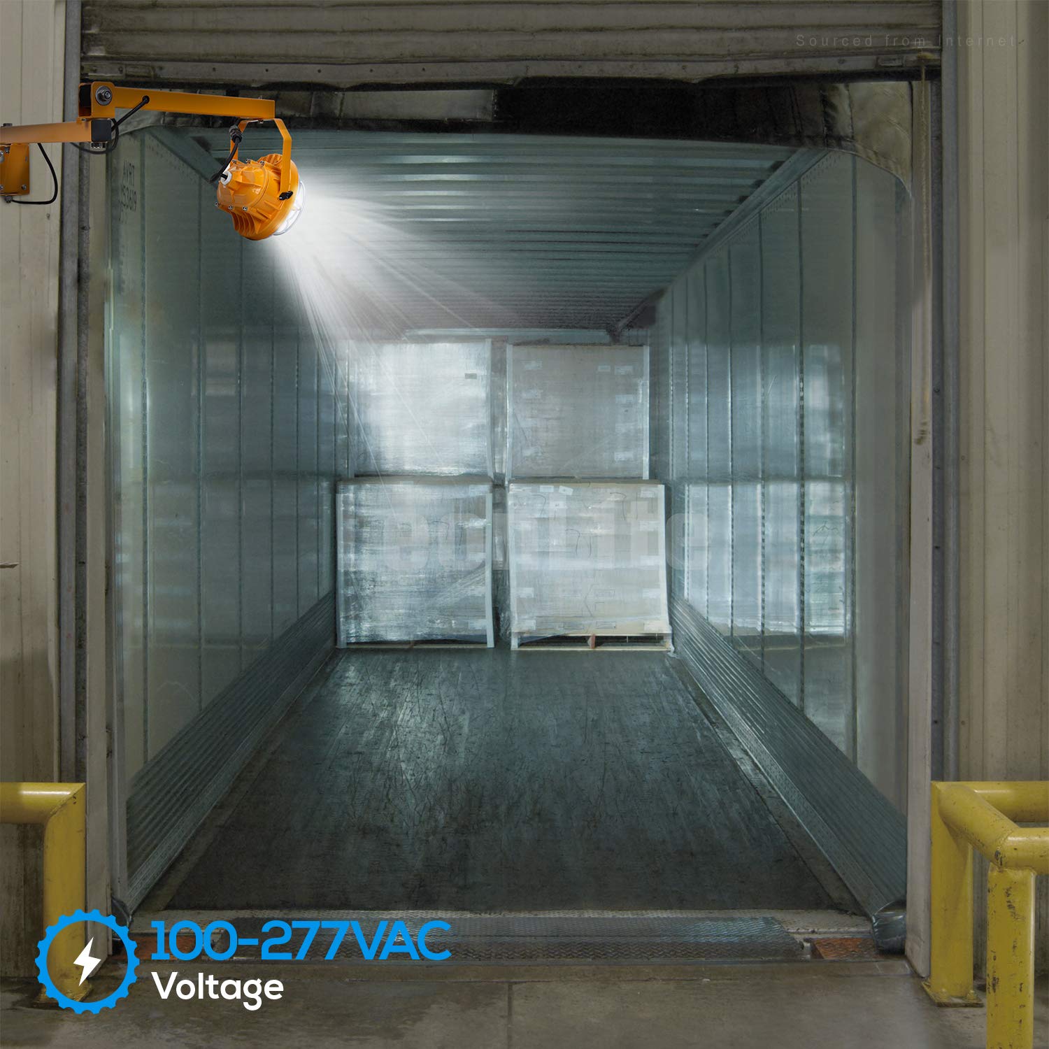 LEONLITE LED Loading Dock Lights 50W, 6000lm, 360° Rotatable Lamp Head