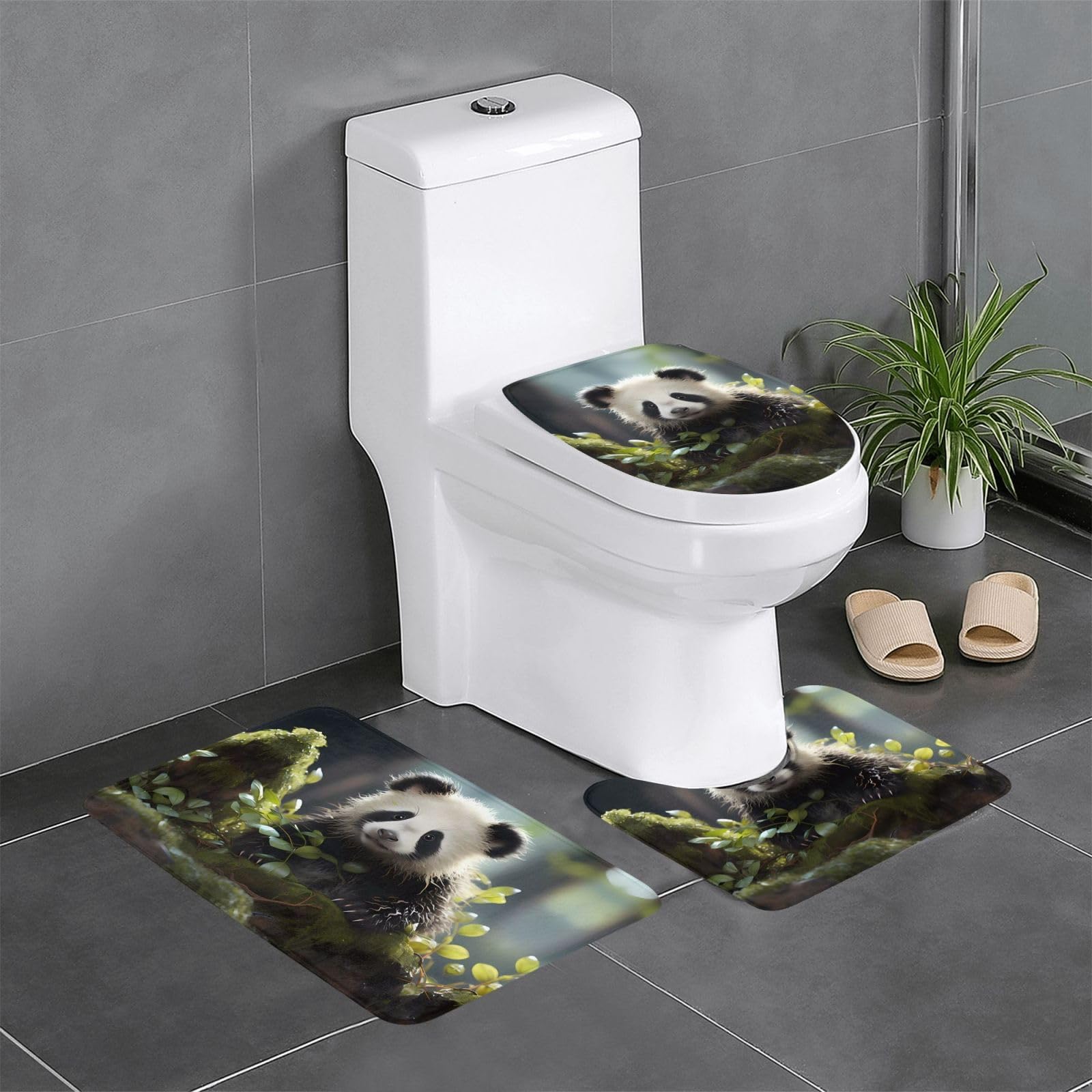 Tapis de salle de bain motif panda pour créer un nid douillet et réconfortant