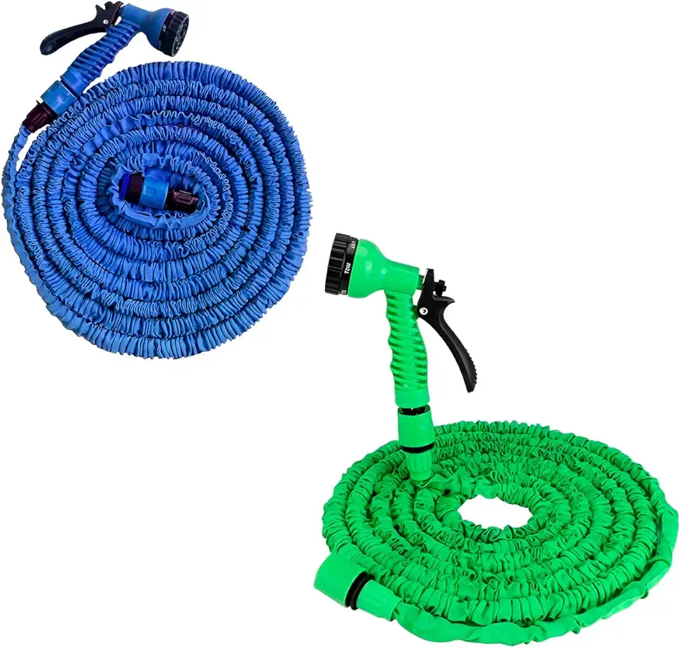 Mangueira Expansível Retrátil Mágica Com Engate Rápido Que Não Dobra Antitorção Para Quintal Jardim 15M 20M 30M 60M Metros (Verde, 30 metros)
