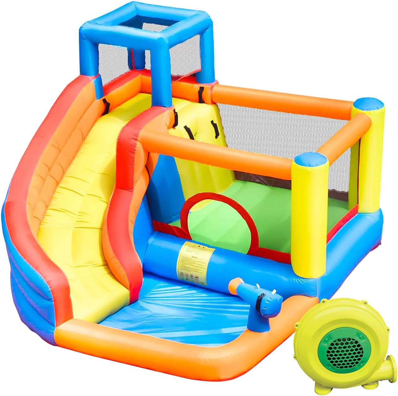 Inflatable Water Slide Bounce House, Inflatable Bounce House for Big Kids, Water Slide for Kids Backyard, Inflatable Water Park Bouncy House with Blower for Outdoor Party