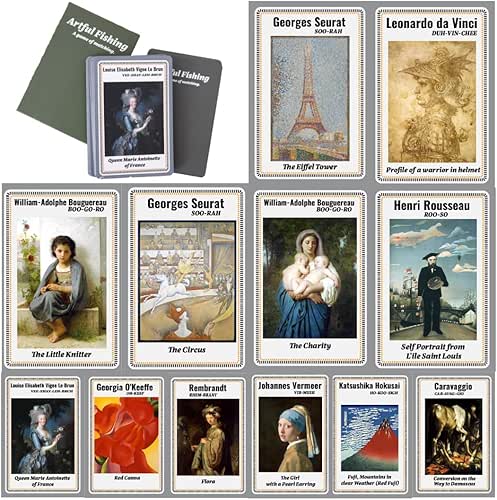 Artful Fishing - Art History Matching Game, Educational Card Game,