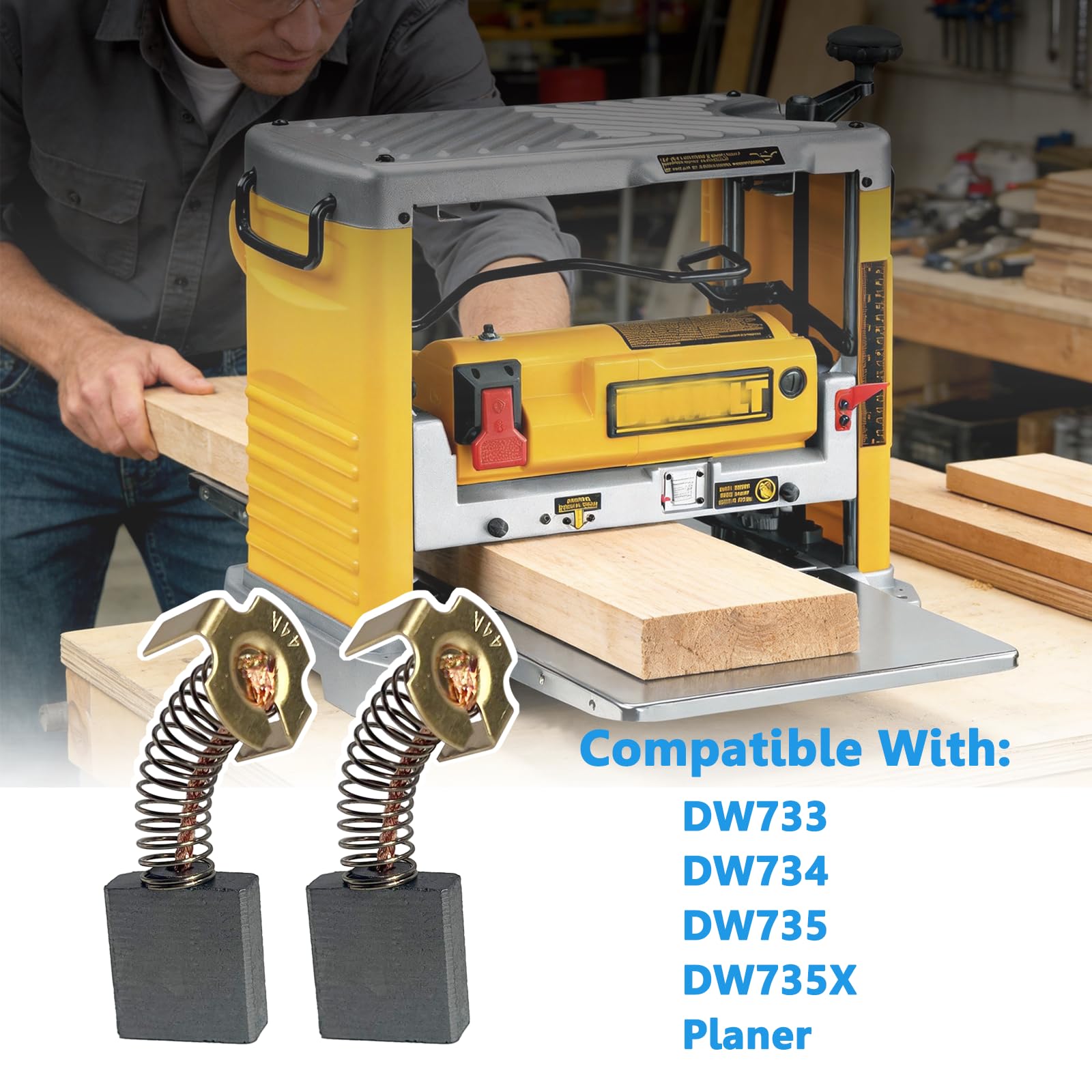 4 szt. 5140011-85 5140011-85-2 szczotka silnika pasuje do DeWalt/Black & Decker DW733 DW734 DW735 części zamienne do strugarki