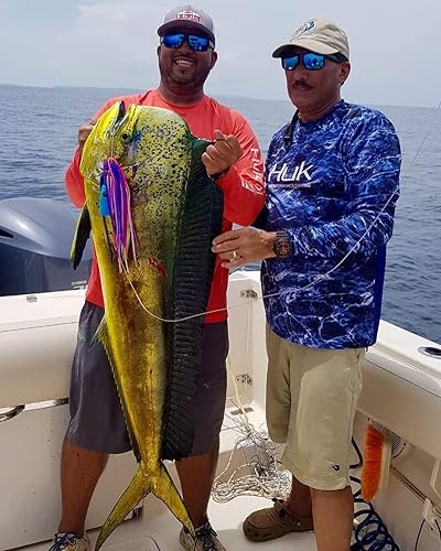 Miniatura 4 de Lobo Lures #55 Typhoon Blue Rainbow Soft Head Teaser 15 pulgadas Marlin & Bigeye Trolling Señuelo fabricado en los Estados Unidos (sin aparejar)