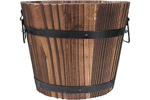 DOITOOL Whiskey Brown Wood Bucket