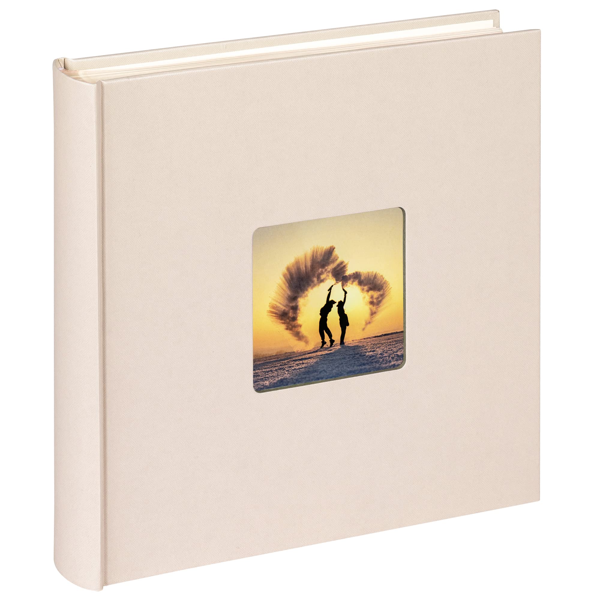 walther design Fotoalbum chamois 30 x 30 cm mit Cover-Ausstanzung, Fun FA-208-W