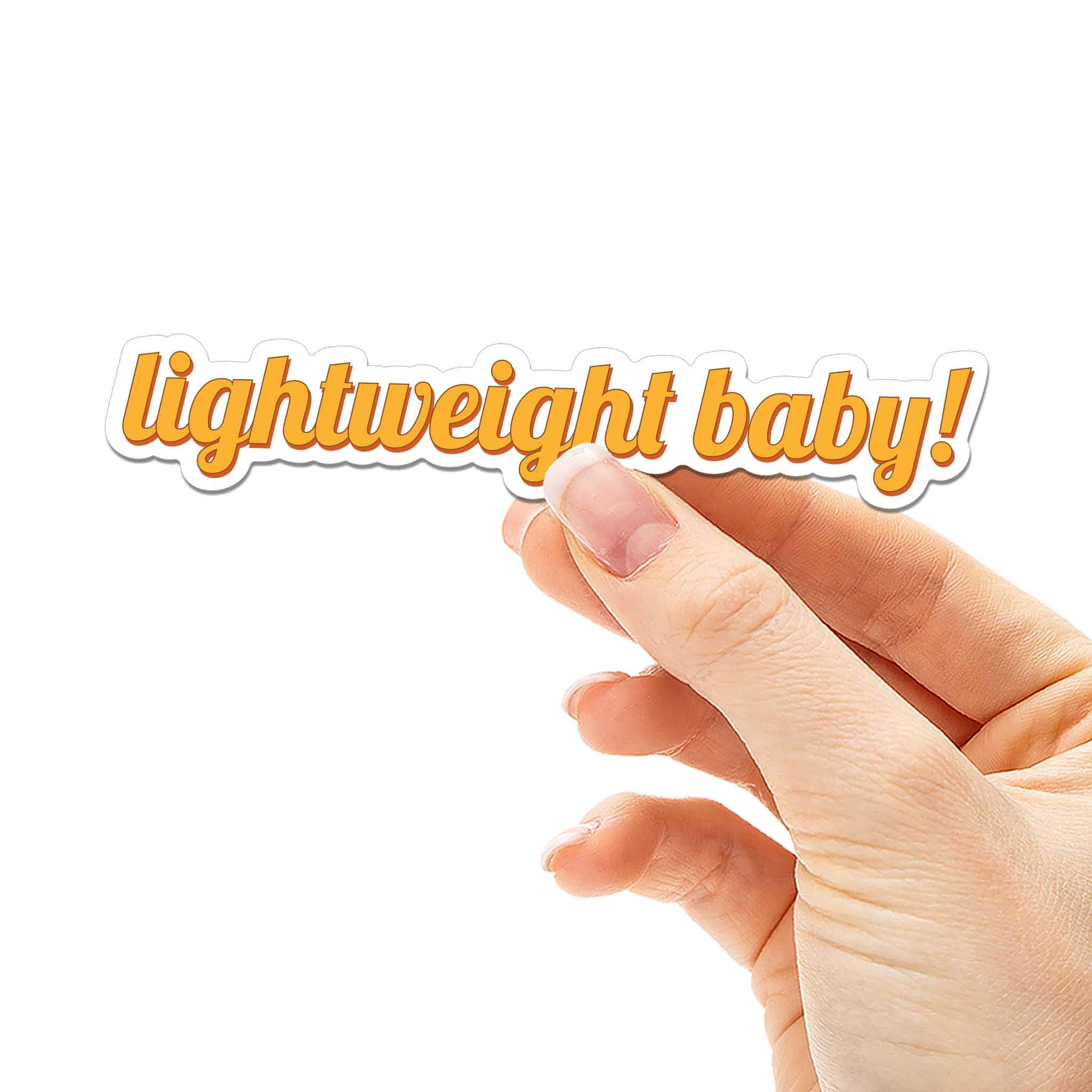 Lightweight Baby! Sticker - Funny Ronnie Coleman Quote Sticker, Powerlifting Gym Humor Decal, Weightlifting Sticker for Hydroflask Water Bottle