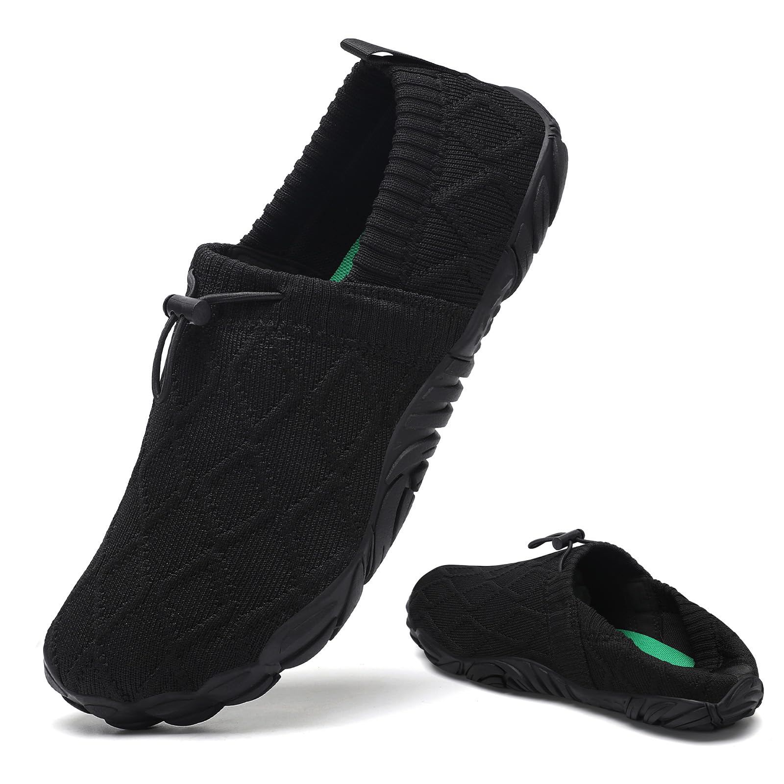 SAGUARO Unisex Barfußschuhe Slip-On Hausschuhe mit Breite Zehenbox für Pendeln Freizeit Park Walking Gr.36-48