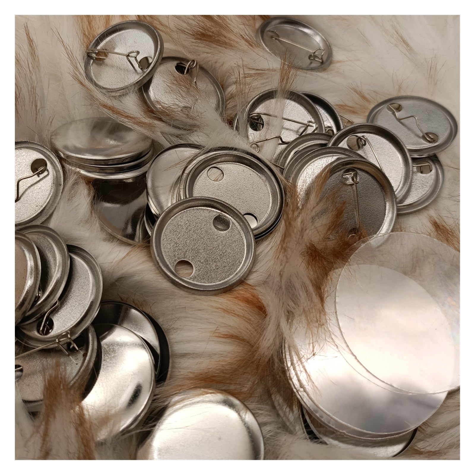 Zestaw do robienia odznak, 32mm Przycisk Części DIY Arts Crafts Maker Plastikowe Puste Odznaki Pin Materiały eksploatacyjne 50/100/200 sztuk/stes(50 stes)