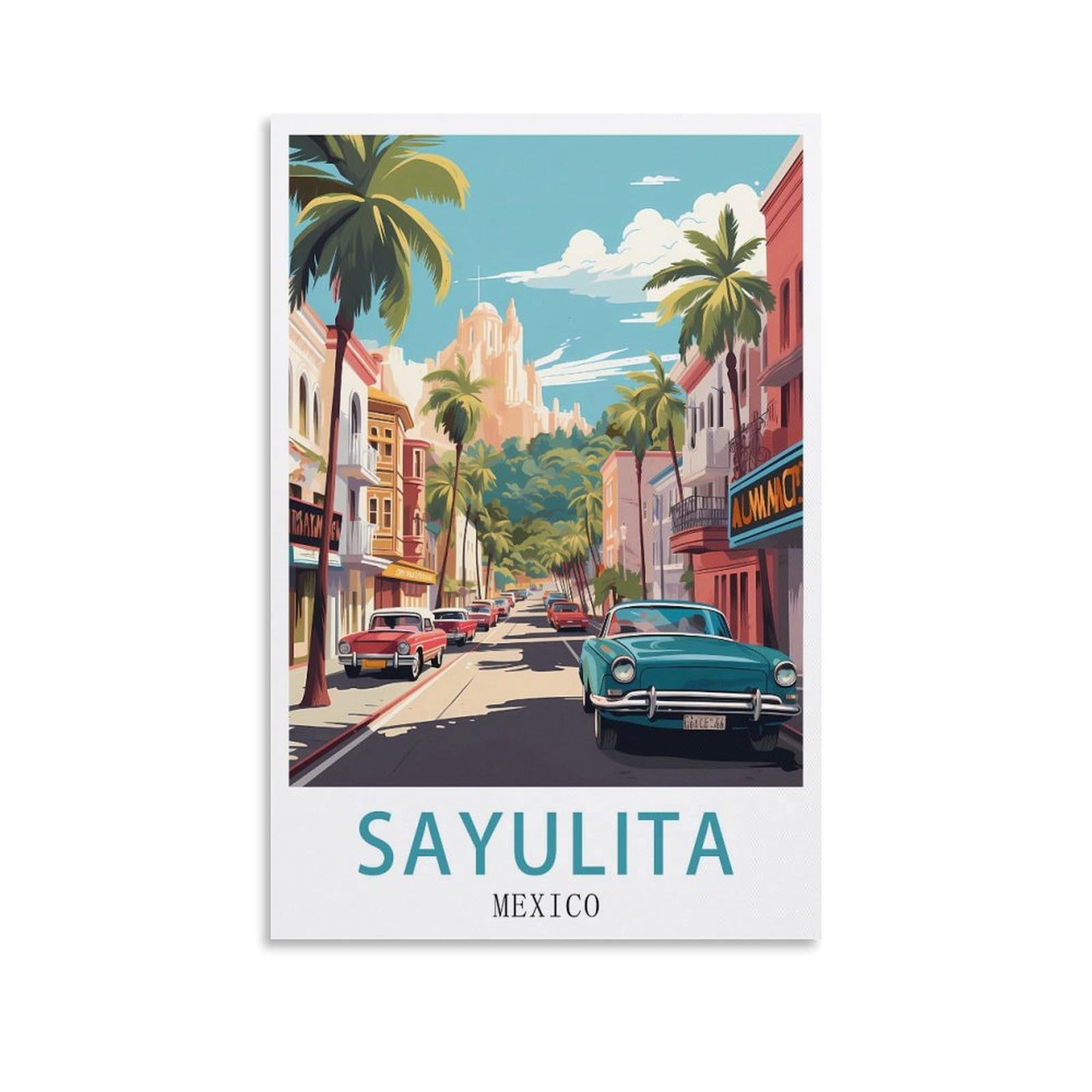 Vintage Metal Tin Wall Sign Sayulita Mexico Art Plaque Poster Wall Decor for Home Tool Room Bar Club Restaurant Cafe 20x30cm