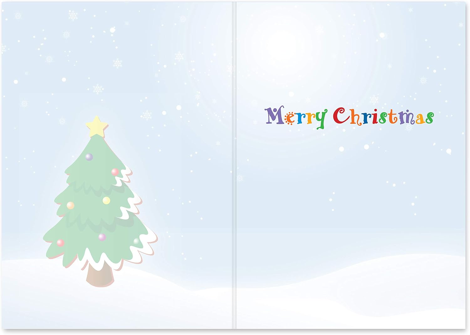 Clarabelle Cards - Merry Christmas Greetings Card for Friend, White, 5 x 7 inch - Image 3