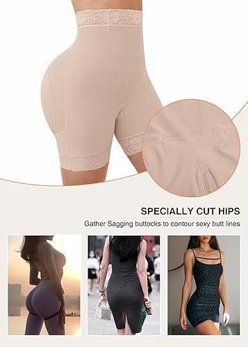 Miniatura 4 de SHAPSHE Faja moldeadora para mujer, pantalones cortos con control de abdomen, moldeador de cuerpo, cintura alta, levantador de glúteos, ropa