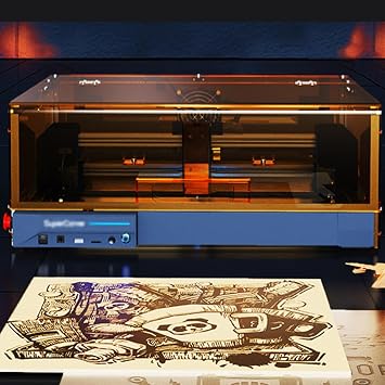 Laser Engraving Machine, Enclosure Laser Engraver, 0.01mm High Precision Laser Engraving and Cutting for Wood Stainless Steel Glass