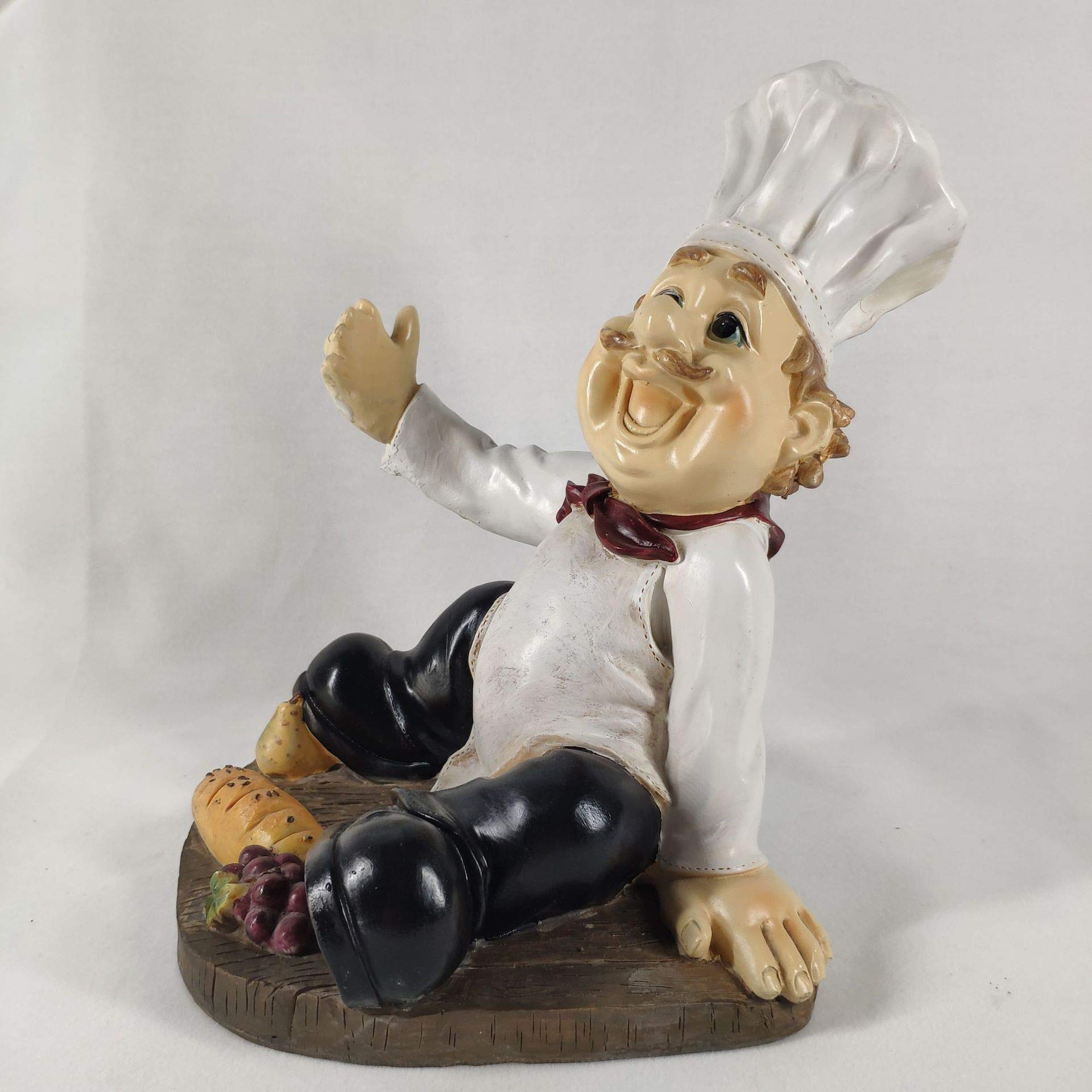 Figurine peinte à la main et porte-bouteille chef au style européen