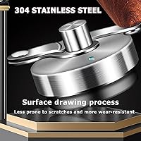 Vista 7 de Manual Coffee Grinder, Stainless Steel Body Coffee Bean Grinder, Adjustable Ceramic Conical Mill,Foldable Handle Portable Coffee Grinders