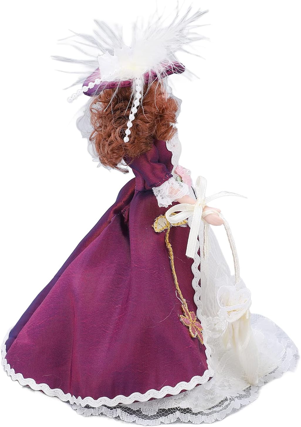 VGEBY Dollhouse Porcelain People 1/12 Scale Porcelain People, Miniature Woman Ceramic Doll for 1/18 RC Crawler Dcor