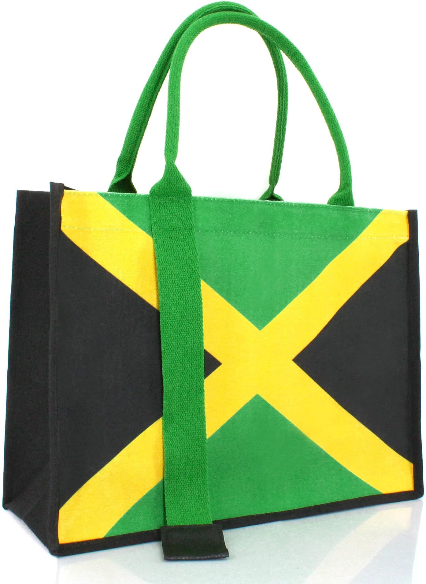 Women's Canvas Tote Bag Waterproof Ribbon Beach Bag Jamaican Reggae Party Bag | Waterproof, Ribbon, Jamaican Reggae, Party Bag