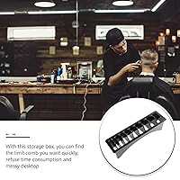 Vista 6 de Clipper Guard Holder 2 unids Guia Comb Storage Case 10 Grid Comb Organizador Clipper peine Holder Case for Universal Hair Clippers