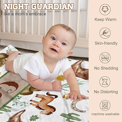 Miniatura 3 de KAINSY Juego de ropa de cama personalizado para cuna, 3 piezas con temática de caballos, ropa de cama para cuna, ropa de cama para niños y niñas,