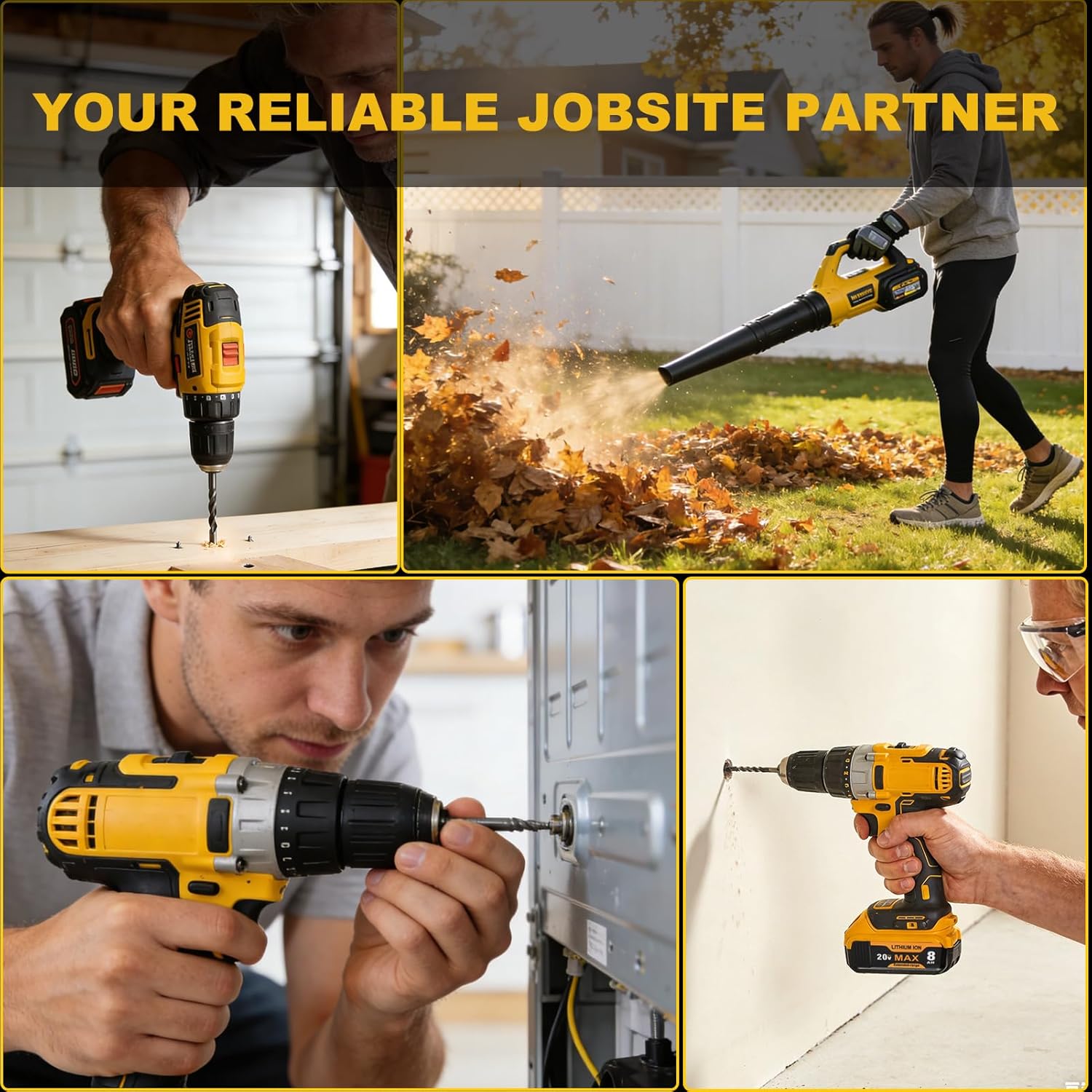 SANIU 8.0-Ah Replacement for DeWalt 20V MAX Lithium-Ion Battery Compatible with De-Walt 20Volt Cordless Power Tools DCB208 DCB207 DCB206 DCB204 DCB201 DCB203 DCB181 DCB180,2Pack