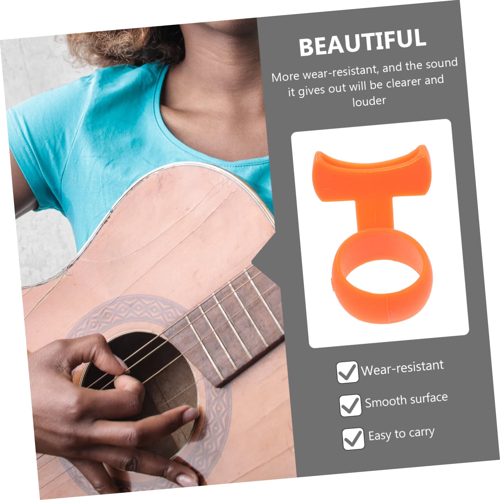 LIOOBO Finger Guitar Picks Organizer Picks Storage Holder Portable Holder Grip