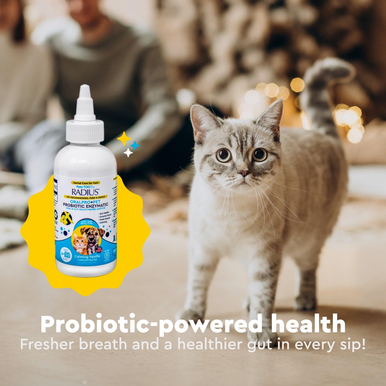 RADIUS OralPro+ Pet Probiotic Dental Water Additive (Enzymatic), Concentrate, 4 OZ, 2 Pack Pet Water - image 5