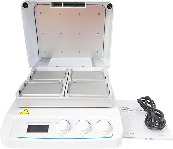 Thermo Microplate Shaker Micro Plate Thermostatic Shaker Incubator Lab Shaker Capacity 4 Microtiter Plates Speed Range 300 to 1350rpm Heating Film Temperature Control Accuracy 0.5C