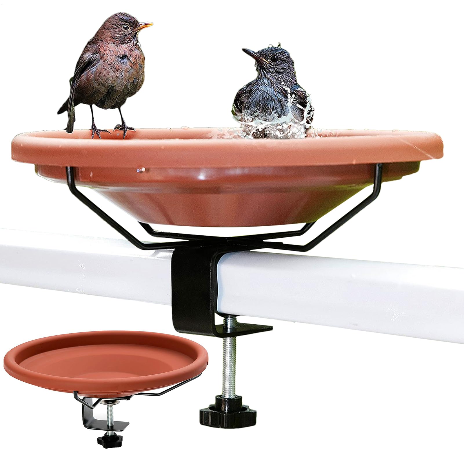 Bassin pour oiseaux de pont, fontaine morale extérieure et bac à colibris pour balcon et jardin