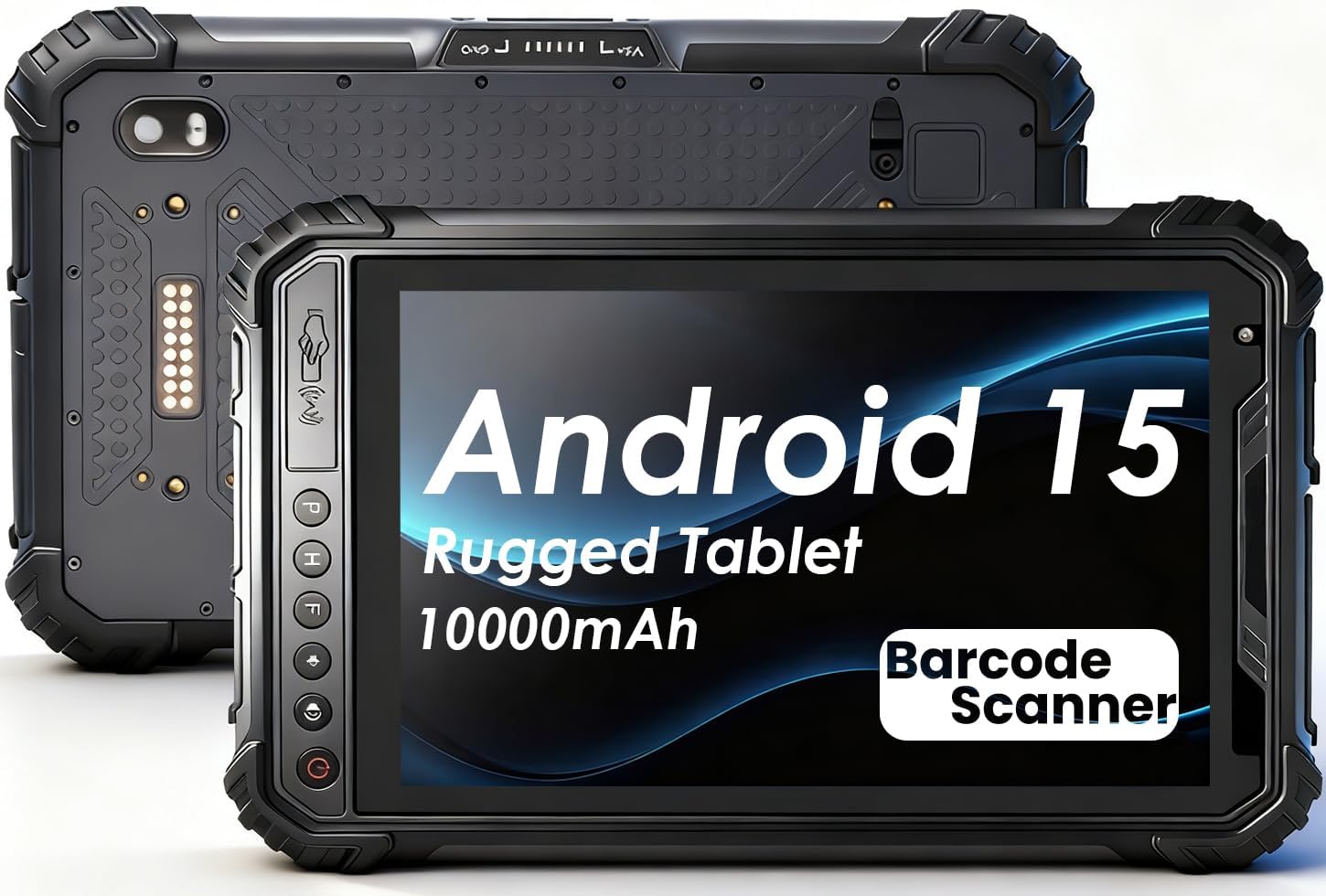 SS9 Ultra 8" Android 15 Rugged Tablet with Barcode Scanner, MT6877 Octa-Core 8GB RAM 256GB ROM Industrial Tablets, 10000mAh, 5G Network, IP65 Waterproof, 8MP+16MP, WiFi-6, BT 5.2, NFC, Pad