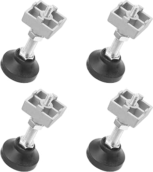 4 Sets 4040 Series Aluminum Profile Adjustable Feet for T Slot 8mm Leveling Leg Bracket Connector