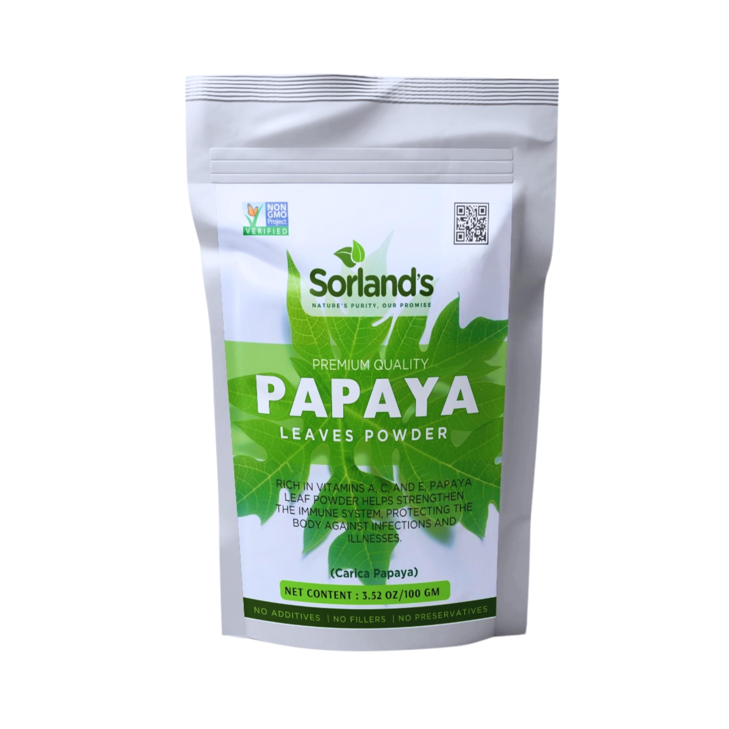 Sorland Papaya Leaves Powder- 100 gm| Supports Healthy platelets, digestion and immunity
