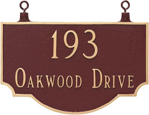 26 opciones de color disponibles doble cara colgante Vanderbilt de dos líneas de señal de dirección placa de aluminio recubierto de polvo