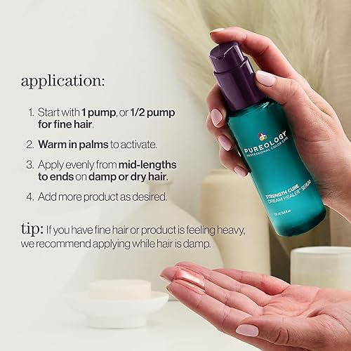 Vista 5 de Pureology Strength Cure Dream Healer - Suero para el cabello, tratamiento ligero sin enjuague, reparación del cabello de puntas abiertas, suaviza