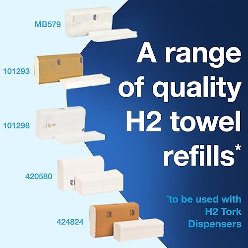 Miniatura 7 de Dispensador de toallas de papel Tork Xpress de acero inoxidable, diseño compacto, se ajusta a toallas de mano H2, ideal para uso doméstico, unidad